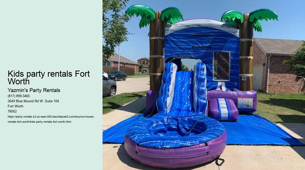 Kids party rentals Fort Worth