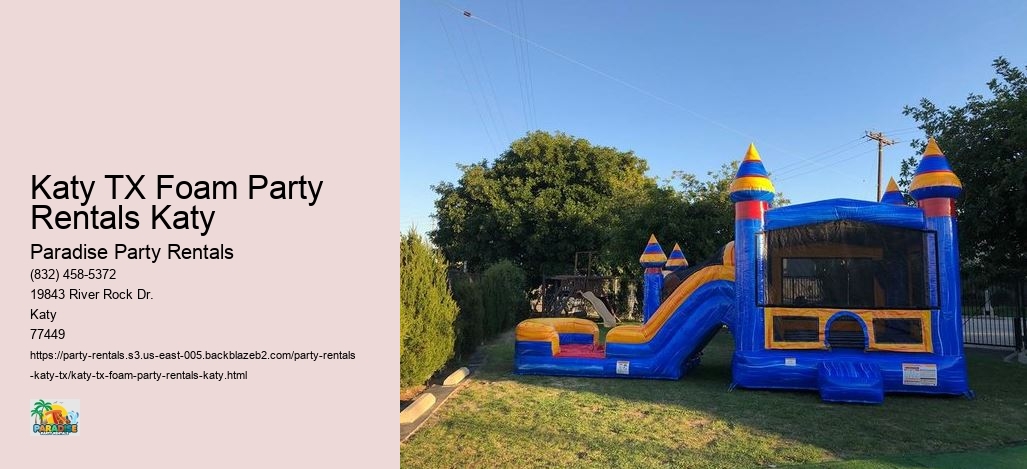 Katy TX Foam Party Rentals Katy 