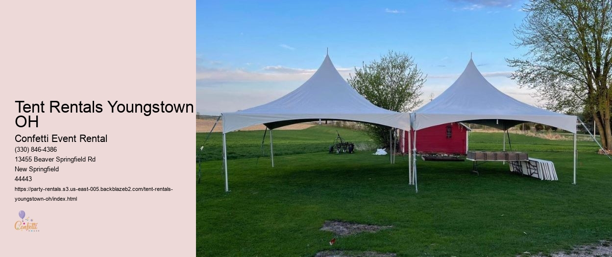 Backyard tent rentals Youngstown OH