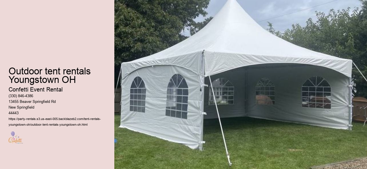 Youngstown OH tent rentals with audiovisual equipment
