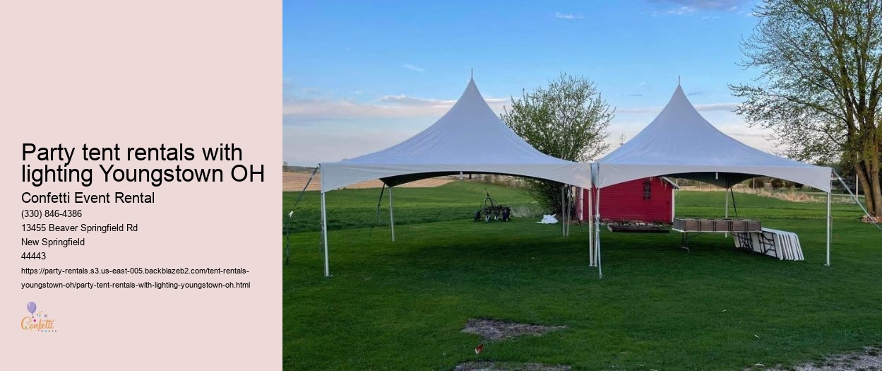 Outdoor event solutions: tent rentals Youngstown OH