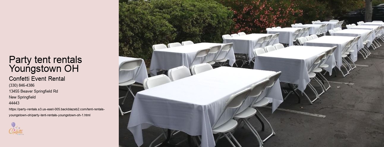 Party tent rentals Youngstown OH