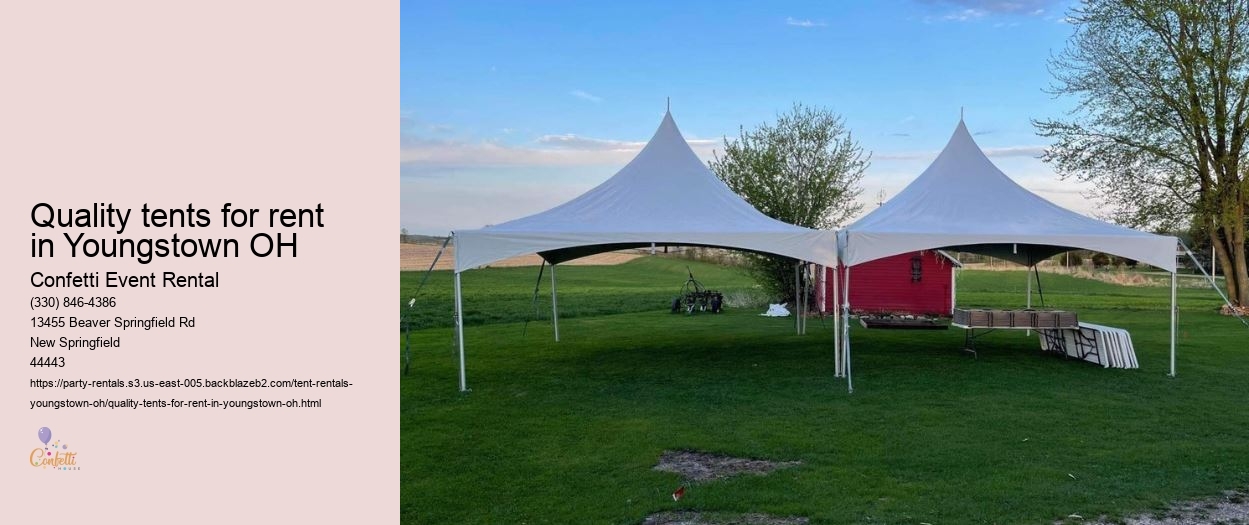 Youngstown OH tent rentals: Virtual event options