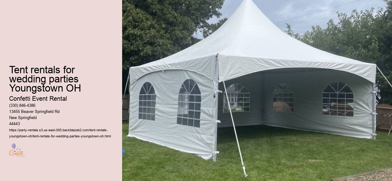 Cocktail table tent rentals Youngstown OH