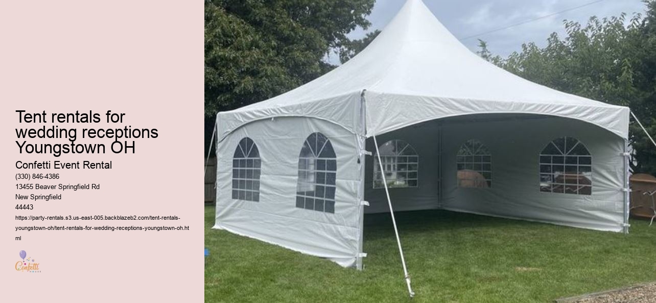 Tent rentals for wedding receptions