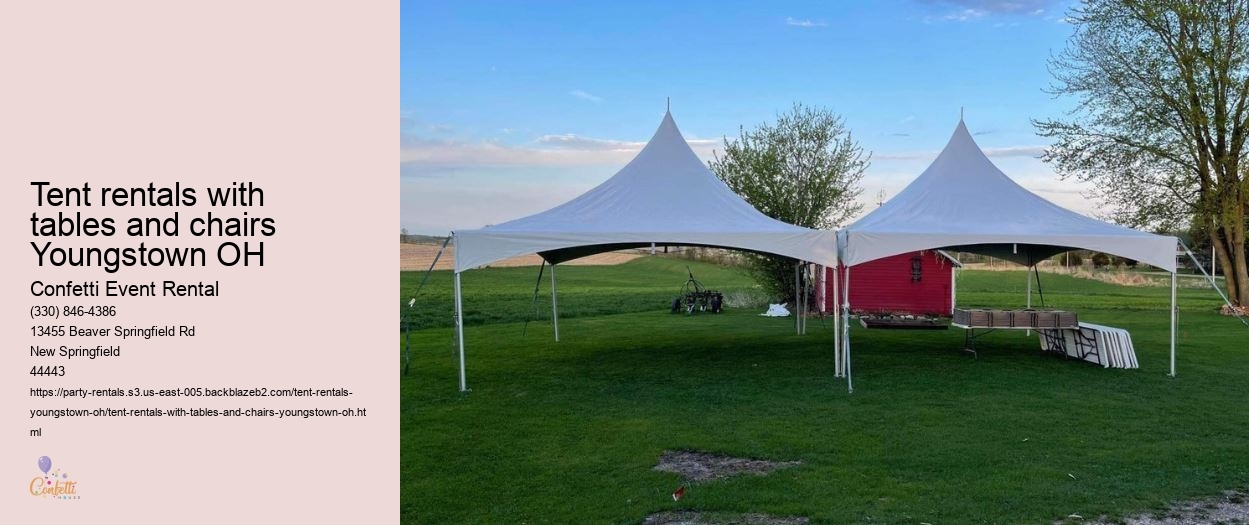 Youngstown OH tent rentals with VIP options